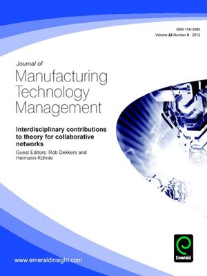 cover image of Journal of Manufacturing Technology Management, Volume 23, Issue 8